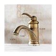 thumbnail image 5 of Grifo de baño retro antiguo, lavabo europeo, grifo mezclador para lavabo de baño frío y caliente, acabado en bronce, jarras vintage, dibujo en aerosol, balcón, bar, inodoro, lavado a mano, Wa, 5 of 5