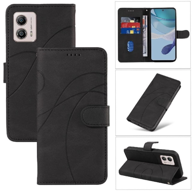 Flip Case For FOXDOCK Motorola Moto G13 Card Slots and Kickstand Function Skin Feel Leather