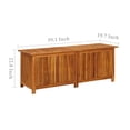 thumbnail image 5 of Outdoor Storage Chest with Inner Bag, Brown Solid Acacia Wood, 59 Inch, 5 of 6