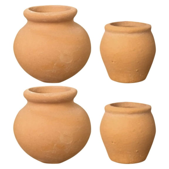 BERTDOMD 4Pcs Mini Terracotta Pot Miniature Plant Nursery Pot Flower Breeding Containers
