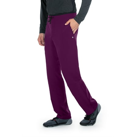 Barco One Wellness BWP508 Men s 4 Pocket Drawcord Cargo Welt Scrub Pant Wine XLSh