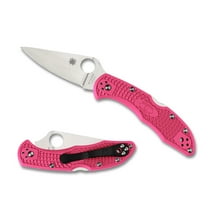 Spyderco Knives Spyderco Delica 4 Folding Knife Pink FRN 2.9in Satin Plain Blade SPC11FPPNS30