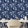 thumbnail image 2 of Ambesonne Springtime Peel & Stick Wallpaper for Home, Asian Leafy Branches Art, 13"x72", Dark Lavender Ceil Blue, 2 of 5