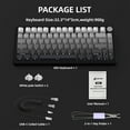 thumbnail image 3 of ATTACK SHARK X85 75% Mechanical Gaming Keyboard and Coiled Cable Set,Hot Swap,Wireless,Cherry Profile Side Print PBT Keycaps,Gasket,CNC Knob,RGB,NKRO White Jade Switch for Win/PC/MAC-Gradient Black, 3 of 11