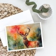 thumbnail image 2 of Carolines Treasures DAC2986GCA7P 5 x 7 in. Deer Stag Greeting Cards - Pack of 8, 2 of 3