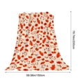 thumbnail image 2 of Cinvoph Thanksgiving Throw Blanket Maple Leaf Printed Flannel Blanket Twin Size Soft Cozy Orange White Christmas Decoration for Sofa Bed Holiday Party, 60"x80", Orange, 2 of 6
