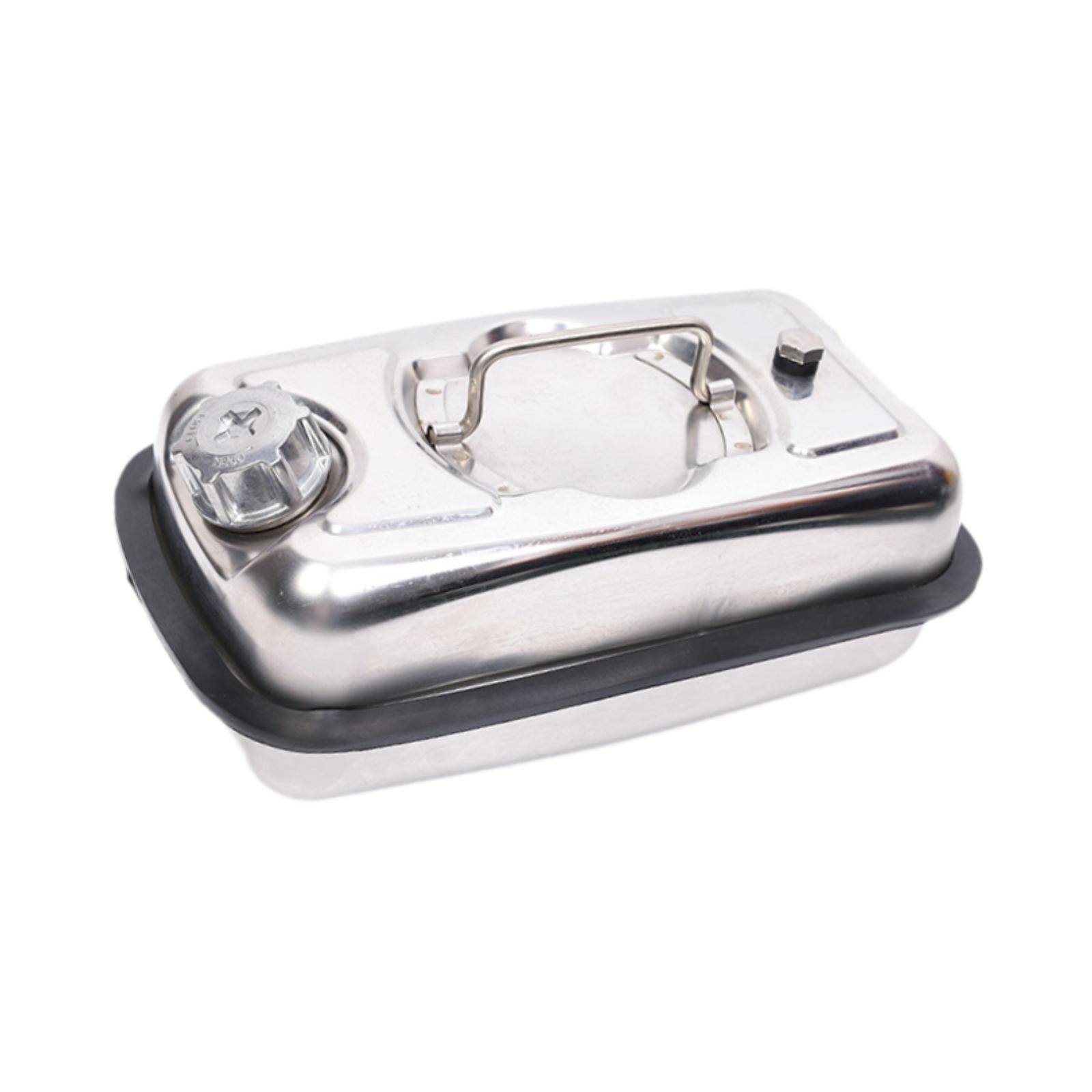 Wzmzjy Motorcycle Seat Fuel Can Tank Multipurpose Liquid Storage Canister for Emergency 3L Stainless Steel