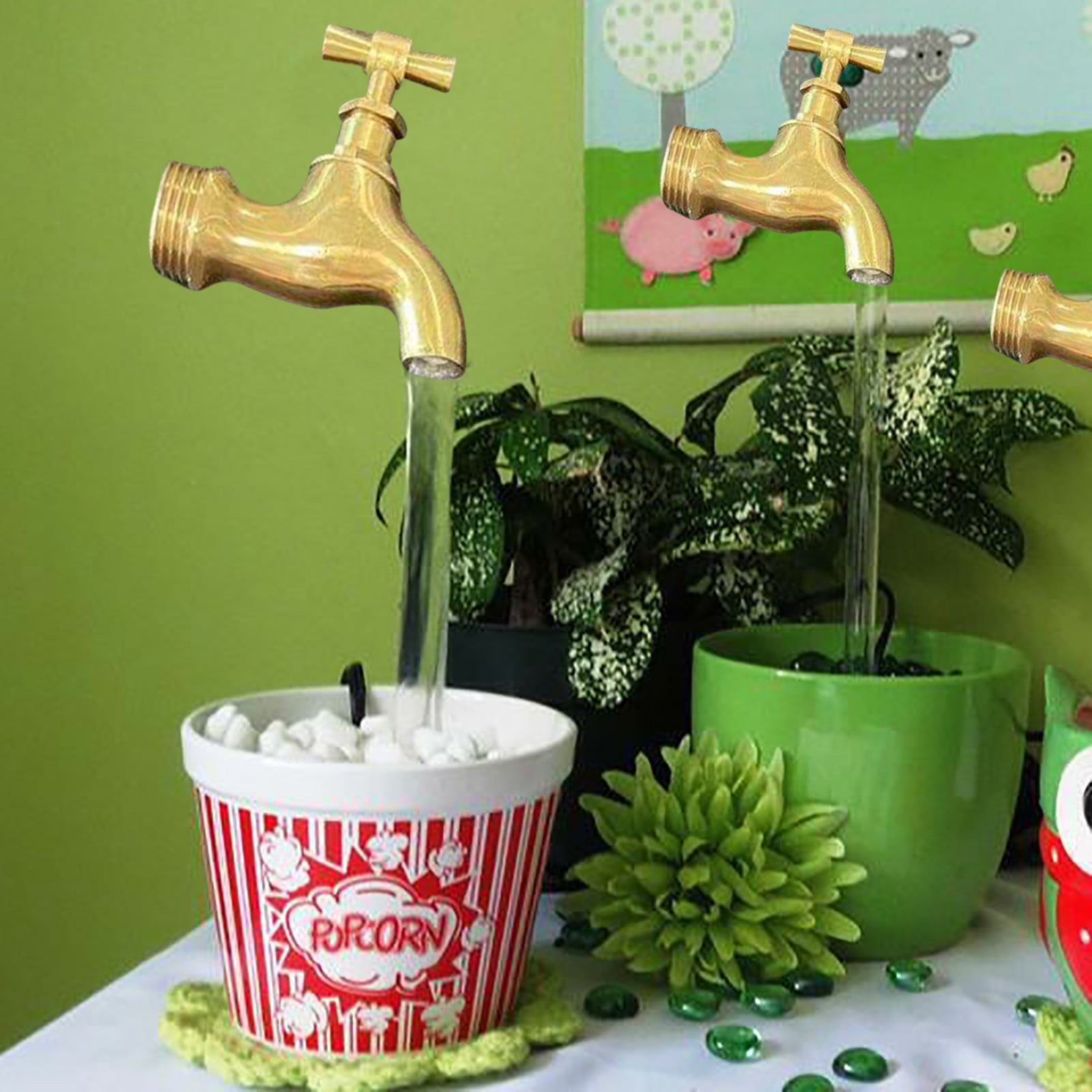 Dpityserensio Spout Watering Can , Invisible Faucet with Pump, Floating Faucet , Floating Faucet, DIY Yard Art Decor, Garden, Yard, Home Decor Xmas Gifts