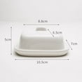 thumbnail image 2 of White Ceramic Reinforced Porcelain Square Shaped European Pure White Ribbon Covered Porcelain Butter Plate Butter Dish Western Hotel Tableware, 2 of 6
