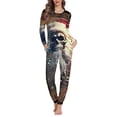 thumbnail image 2 of Pijama de Navidad de manga larga para mujer, ropa de dormir cómoda, conjunto de 2 piezas, otoño e invierno, envío directo, 2 of 4