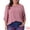 Dark Pink, variant on Women's Plus Petal Sleeve Swiss Dots Blouse T-Shirt Tops 3X Black