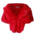 thumbnail image 4 of FNNMNNR Women Faux Fox Fur Shawl Stole Wrap Shrug Scarf, 4 of 7