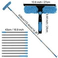 thumbnail image 3 of 20+ Feet Reach 2 in 1 Rotatable Window Washing Squeegee & Duster with 3-14 ft Extension Pole, Natubeau Window Cleaning Tool & Window Washer Squeegee for Home Indoor Outdoor Window Washing, Blue, 3 of 10