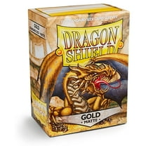 Dragon Shield 100CT Standard Size Deck Protector Matte Sleeves - Gold