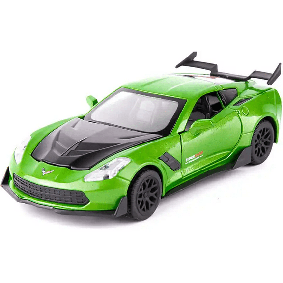 1:32 Applicable Corvette Z06 alloy sports car model die-casting metal toy car model simulation sound and light collection