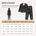 thumbnail image 6 of Bingfone Womens Pajama Sets Black Scientific Print,Long Sleeve Loungewear Pajamas Set-Large, 6 of 9