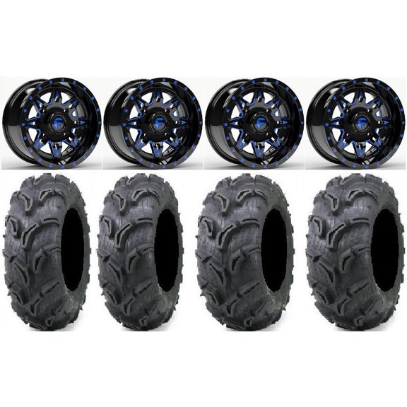 Fuel Lethal Blue 14" Wheels 30" Zilla Tires Sportsman RZR Ranger