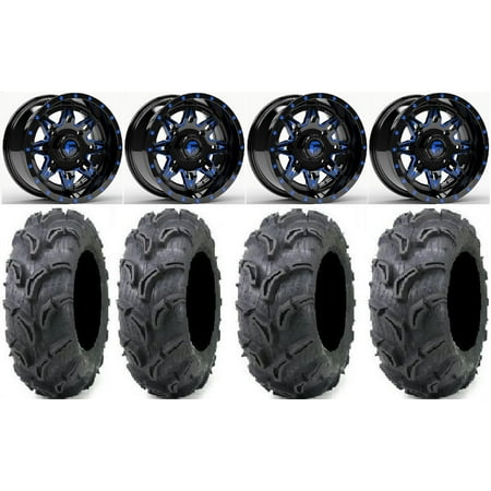 Fuel Lethal Blue 14 Wheels 27 Zilla Tires Sportsman RZR Ranger