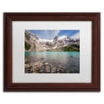 thumbnail image 2 of Trademark Fine Art 'Turquoise Blue Lake' Canvas Art by Pierre Leclerc, White Matte, Wood Frame, 2 of 4