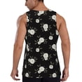 thumbnail image 3 of Fotbe Rose Flowers Pattern Men's Quick Dry Workout Tank Top Gym Muscle Tee Fitness Bodybuilding Sleeveless T Shirt Breathable Workout Shirt-3X-Large, 3 of 9