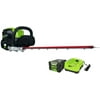 Discontinued - Greenworks PRO 80V 26-inch Cordless Brushless Hedge Trimmer with 2.0 Ah Battery & Charger, 2210602AZ
