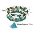 thumbnail image 6 of Cheers.US 2Pcs Women Lady Girls Bracelet Bohemian Style Retro Resin Multilayer Bead Bracelet, 6 of 6