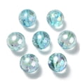 thumbnail image 2 of UV Plating Transparent Rainbow Iridescent Acrylic Beads Beads Round Light Blue 15~15.5x15.5~16mm Hole: 2.6~2.7mm, 2 of 3