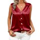 thumbnail image 3 of TaTaai Women's Sleeveless Satin Blouse Lapel Collar Business Casual Top Lightweight Sheen Fabric Office Formal Shirt Gift, 3 of 8