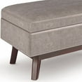 thumbnail image 2 of Simpli Home Owen 36" Faux Leather Storage Ottoman in Distressed Gray Taupe, 2 of 7