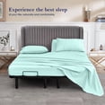 thumbnail image 2 of Top Split Queen Sheet Set for Adjustable Beds – 100% Egyptian Cotton, 800 Thread Count, 4-Piece Bed Sheets, Deep Pockets Fit up to 18", White Solid, Split 28" from Top, 2 of 5