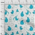 thumbnail image 2 of oneOone Rayon Medium Blue Fabric Kawai Sewing Craft Projects Fabric Prints By Yard 56 Inch Wide, 2 of 5