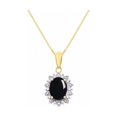 thumbnail image 2 of RYLOS Jewelry For Women 14K Yellow Gold Princess Diana Inspired Ring & Necklace W/ 18" Chain Gemstone & Diamonds 9X7MM  Cabochon Onyx October Birthstone Womens Jewelry Matching  Gold Jewelry For Women, 2 of 9