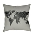 thumbnail image 1 of Surya LTCH-MAP-2222 Litchfield 22" Wide Square Novelty "Peace And Love" World Map, 1 of 5