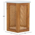 thumbnail image 3 of Safavieh Danez Coastal Wood Hexagon End Table, Natural/White, 3 of 9