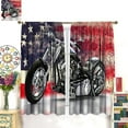 thumbnail image 3 of Dirt Bike USA Flag Curtains,Vintage Motorcycle Motocross Rider Blackout Window Treatments for Teens Boys Men Living Room Bedroom Garage Club Home Drapes-52"W x 63"L (Pack of 2), 3 of 7