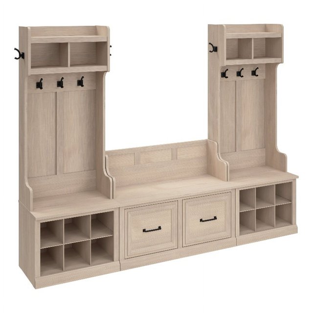 Bowery Hill Ensemble de Rangement d'Entrée en Bois Manufacturé avec Portes en Érable Rustique