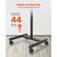 thumbnail image 3 of KFFKFF Mobile Television Base, TV Stand with Wheel for 17-55 Inch Displays, Adjustable Orientation, Supporting up to 44 lbs for Home, Office, Outdoor Use, Maximum VESA 200x200mm, 3 of 9