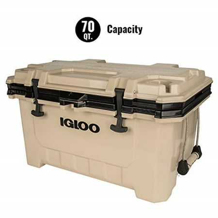 Igloo 70 Quart IMX Lunch Beverage Ice Cooler Tan/Black 00049858
