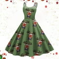 thumbnail image 2 of Robes de Fête de Noël pour Femmes Sans Manches Longueur Genou Rétro Ligne A Évasée Robe de Bal Formelle (Taille: m), 2 of 3