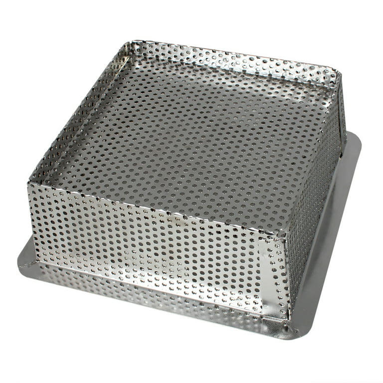 Stainless Steel Drain Strainer, fine mesh, w/ flange for 8.5 square Floor  Sink