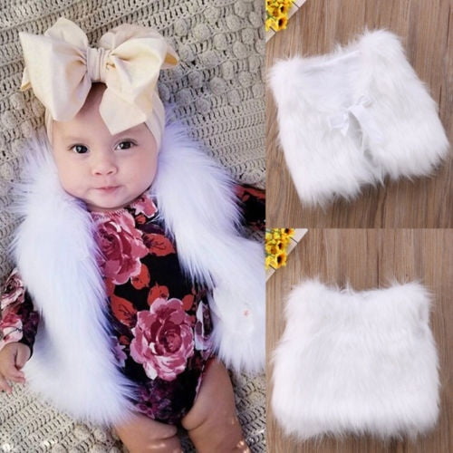 Kids faux fur gilet cheap