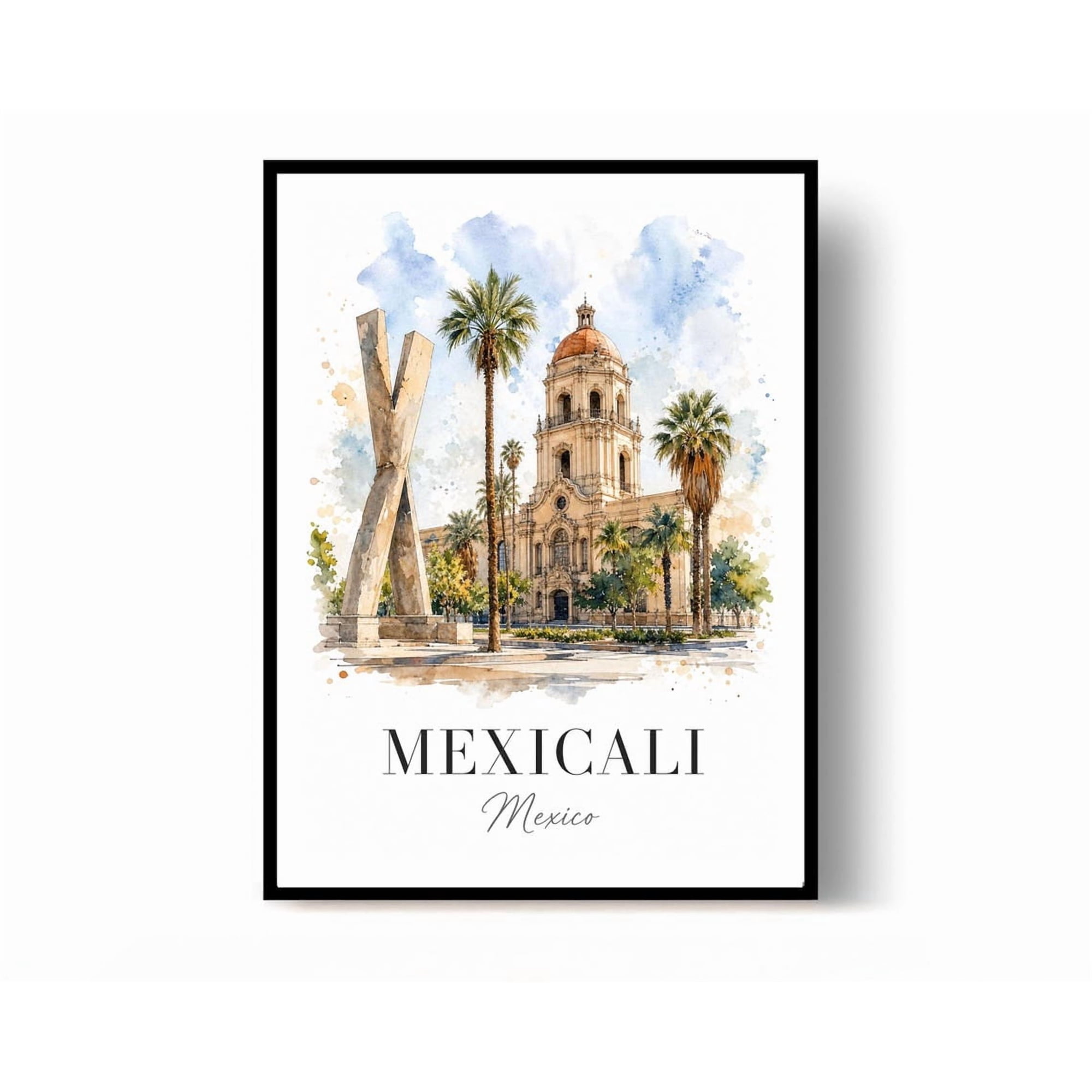 Mexicali Mexico Travel Poster Print Wall Decor