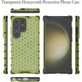 thumbnail image 4 of Clear Case for Samsung Galaxy S24 Ultra (Not S24), Non-Yellowing Anti-Scratch Back Slim Honeycomb Shockproof Phone Bumper Cover Case for Samsung Galaxy S24 Ultra Transparent Green, 4 of 9