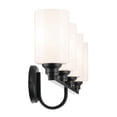 thumbnail image 2 of 55227BK Kichler Lighting Gioe - 4 Light Bath Vanity-10.5 Inch Tall and 32.25 Inch Wide-Black Finish-White Glass Color, 2 of 6