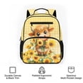 thumbnail image 6 of KUIFORTI Sunflower Cow Toddler Backpack Girls Kids School Bag with Side Pockets Adjustable Straps 13.5 Inch for Preschool Kindergarten Back to School Supplies, 6 of 7