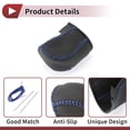 thumbnail image 6 of Unique Bargains 1 Set Gear Shift Knob Cover for Acura TL 2009-2014 Stick Shifting Handle Protector Black Blue Faux Leather, 6 of 6