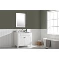 thumbnail image 3 of Burbank 36" Single Sink Bathroom Vanity Set in White with Carrara Marble Top and Farmhouse Sink - No Assembly Required, 3 of 8