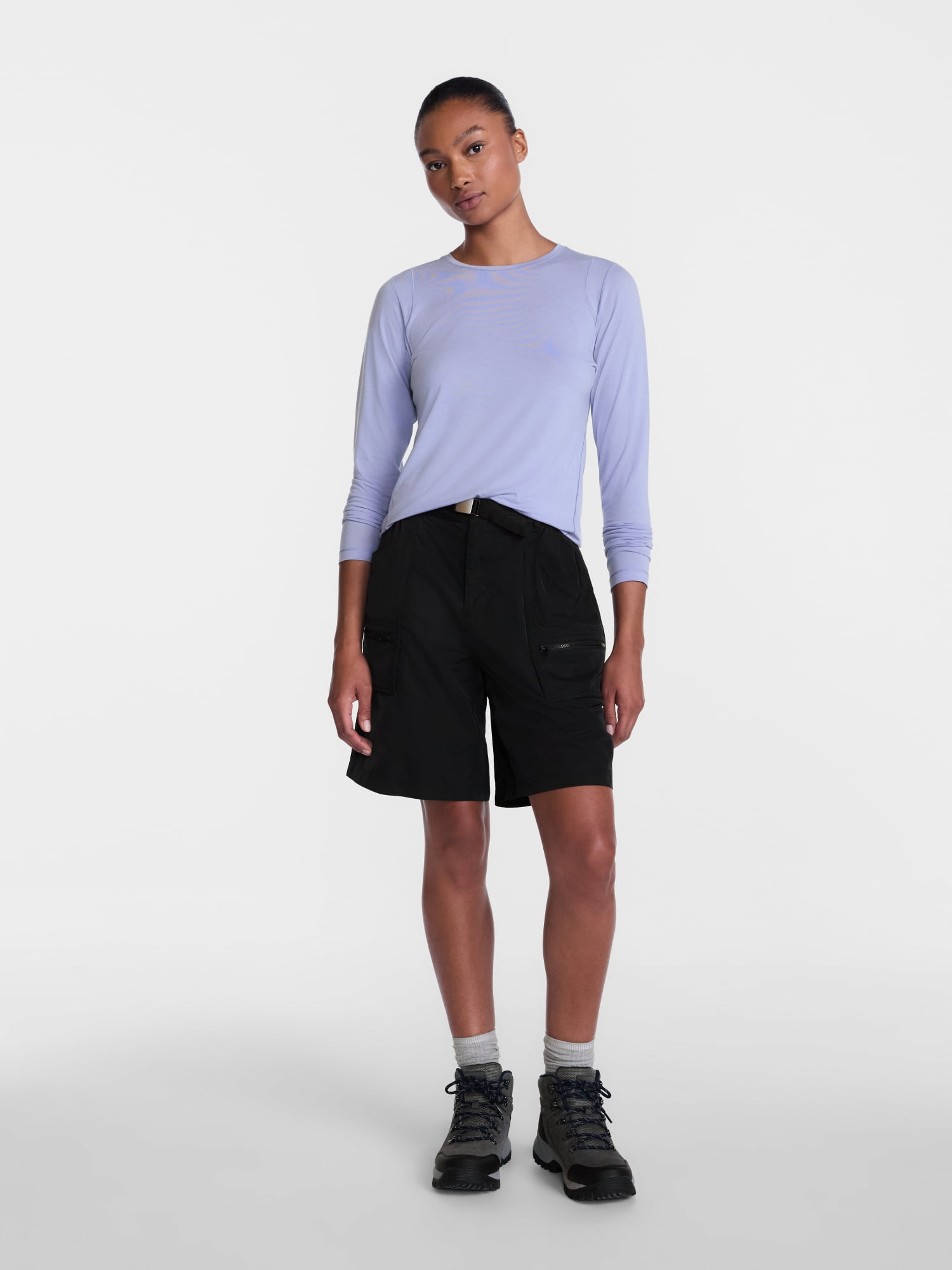 Ozark Trail Women's and Women's Plus Tee with Long Sleeves, Sizes XS-4X