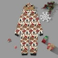 thumbnail image 2 of Hwmodou Family Matching Christmas Pajamas Set Christmas Storybrooke Print Hooded Zipper Home Jumpsuit Jammies For Women Men Couples Adult Kids, 2 of 5