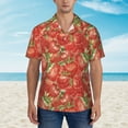 thumbnail image 4 of Easygdp Strawberry Men's Hawaiian Shirts Print Lapel Short Sleeve for Beach, vacation, party, casual occasions - 3X-Large, 4 of 9